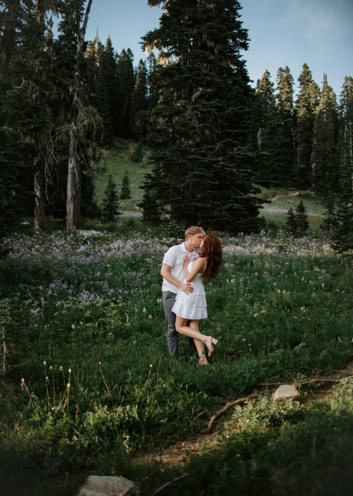 engagement session at Tipsoo Lake, Courts Captured Moments, PNW photographer, Mt. Rainier photographer