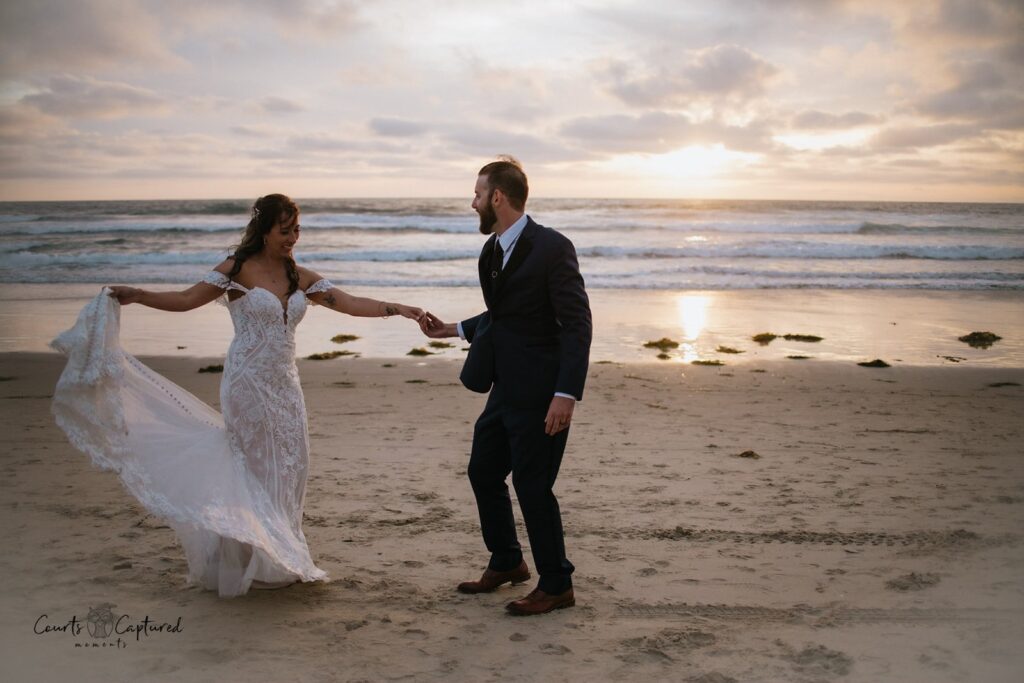 boho beach wedding experience, courts captured moments, travel photographer