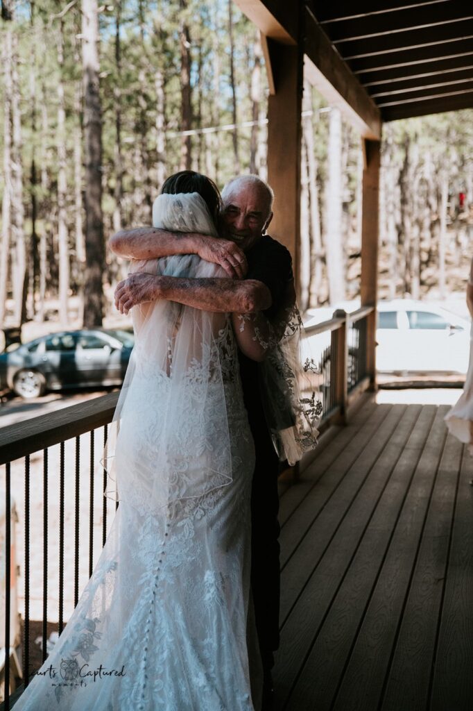father/bride first looks, courts captured moments, payson rim