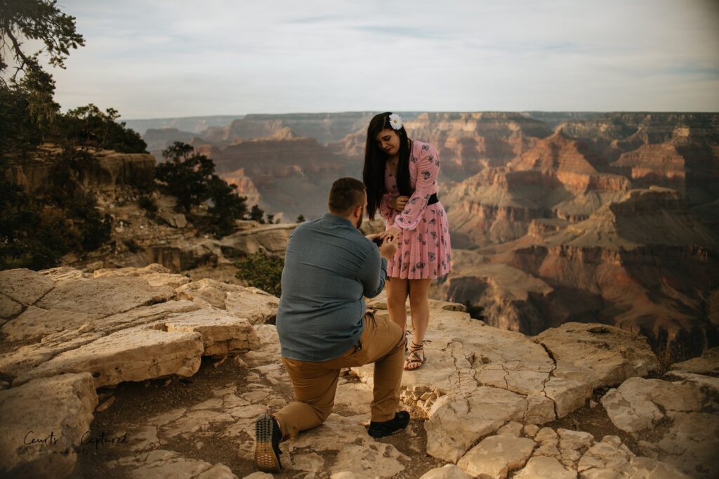 grand canyon engagement, arizona photographer, courts captured moments,