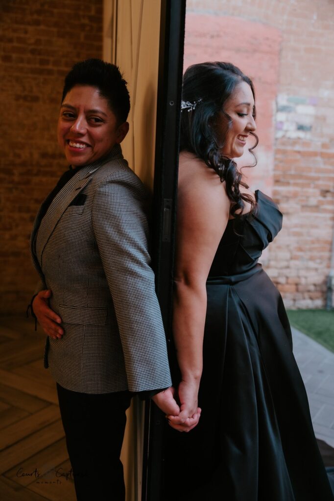 black wedding dresses, courts captured moments, arizona wedding photographer, lgbtq vendor