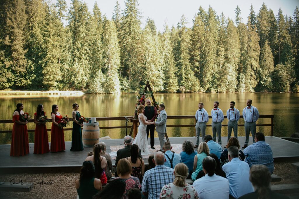 Intimate Wedding at the Sunset Lake Summer Camp in Washington State, Courts Captured Moments, Travel Elopement Photographer, PNW Elopement Photographer